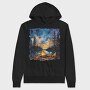 Campfire Night Forest, Hanorac Oversize Barbati (Unisex)