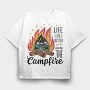Campfire Night Mood, Tricou Oversize Barbati (Unisex)