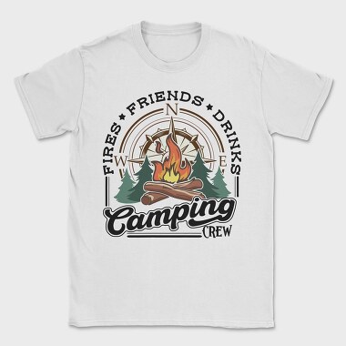 Camping Friends Drinks, Tricou Barbati (Unisex)