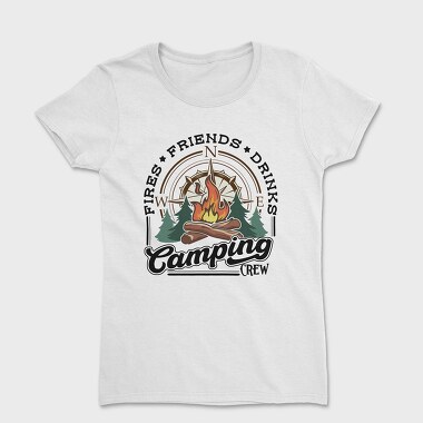 Camping Friends Drinks, Tricou Femei