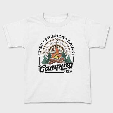 Camping Friends Drinks, Tricou Copii