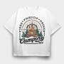 Camping Friends Drinks, Tricou Oversize Barbati (Unisex)