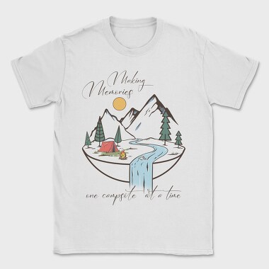 Camping Mountain River, Tricou Barbati (Unisex)