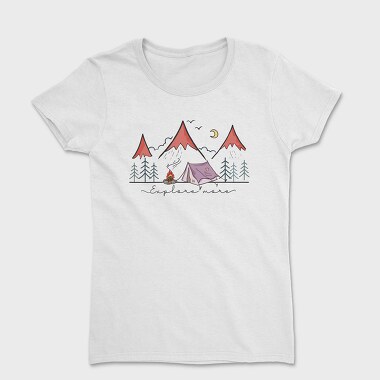 Camping Night Moon, Tricou Femei