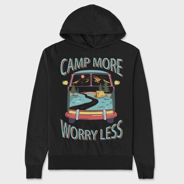 Camping Vintage Car, Hanorac Oversize Barbati (Unisex)