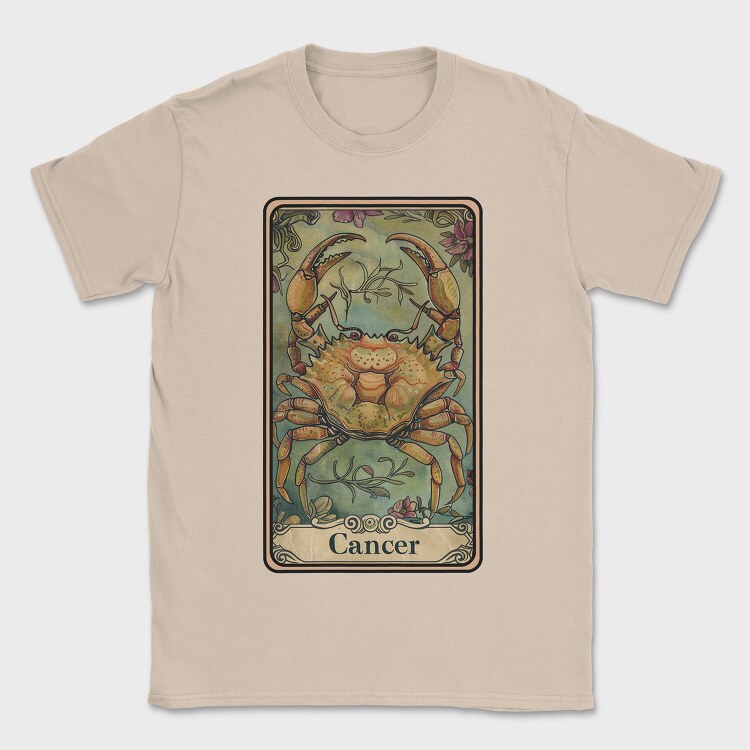 Cancer Crab Flowers, Tricou Barbati (Unisex)