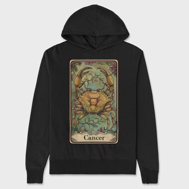 Cancer Crab Flowers, Hanorac Oversize Barbati (Unisex)
