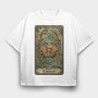 Cancer Crab Flowers, Tricou Oversize Barbati (Unisex)