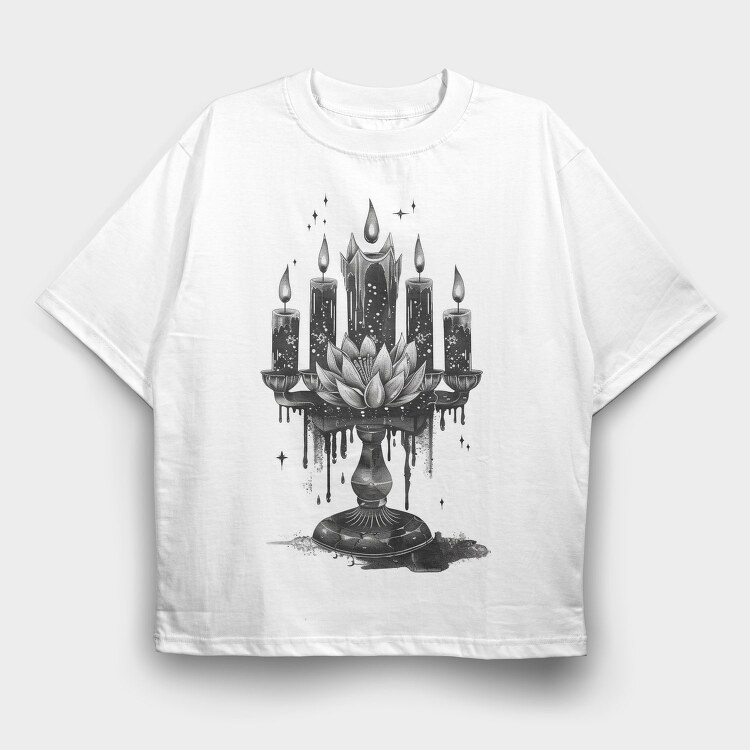 Candle Flower Sparks, Tricou Oversize Barbati (Unisex)