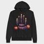 Candles Pumpkins Gothic, Hanorac Oversize Barbati (Unisex)