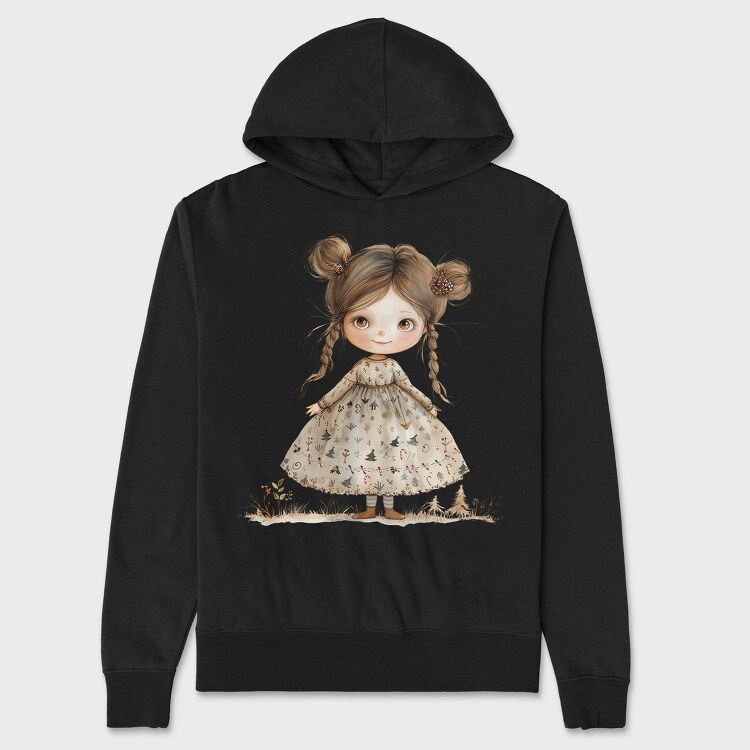 Candy Cane Magic Girl, Hanorac Oversize Barbati (Unisex)