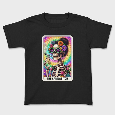 Cannabitch Skeleton Card, Tricou Copii