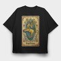 Capricorn Animal Floral, Tricou Oversize Barbati (Unisex)