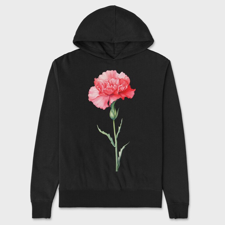 Carnation Flower 01, Hanorac Oversize Barbati (Unisex)