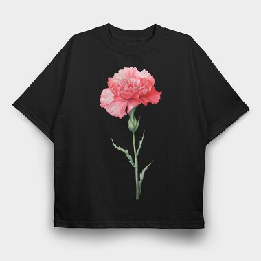 Carnation Flower 01, Tricou Oversize Barbati (Unisex)