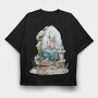 Castle In Crystal Ocean, Tricou Oversize Barbati (Unisex)