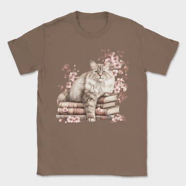 Cat Book Lover, Tricou Barbati (Unisex)