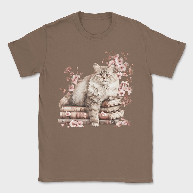 Cat Book Lover, Tricou Barbati (Unisex)