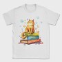 Cat Books Bubbles, Tricou Barbati (Unisex)