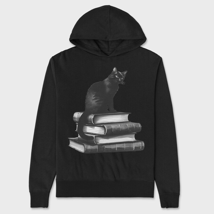Cat Books Gothic, Hanorac Oversize Barbati (Unisex)