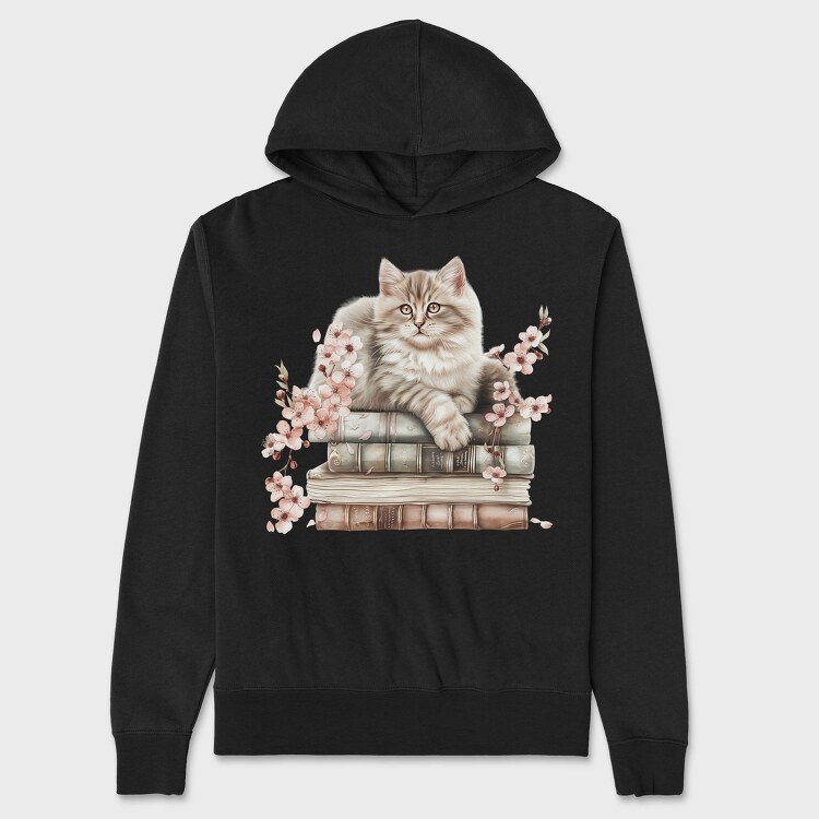 Cat Books Spring, Hanorac Oversize Barbati (Unisex)