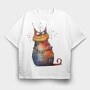 Cat Christmas Balls, Tricou Oversize Barbati (Unisex)