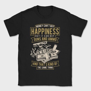 Money Can'T Buy Happiness, Tricou Barbati (Unisex)