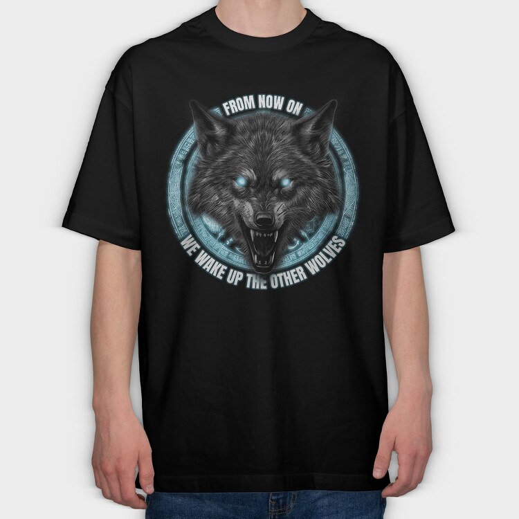Wake Up the Other Wolves, Tricou Oversize Barbati (Unisex)