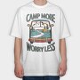 Camping Vintage Car, Tricou Oversize Barbati (Unisex)