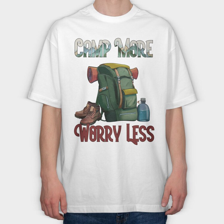 Camp Mountain Hike, Tricou Oversize Barbati (Unisex)