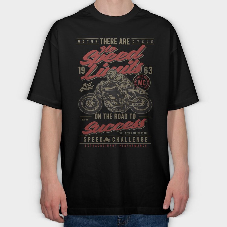 No Speed Limits, Tricou Oversize Barbati (Unisex)