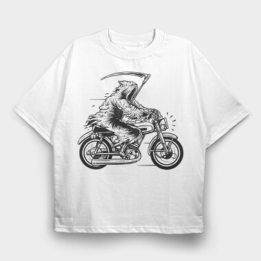 Reaper Racer, Tricou Oversize Barbati (Unisex)
