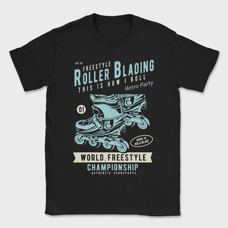Roller Blading, Tricou Barbati (Unisex)