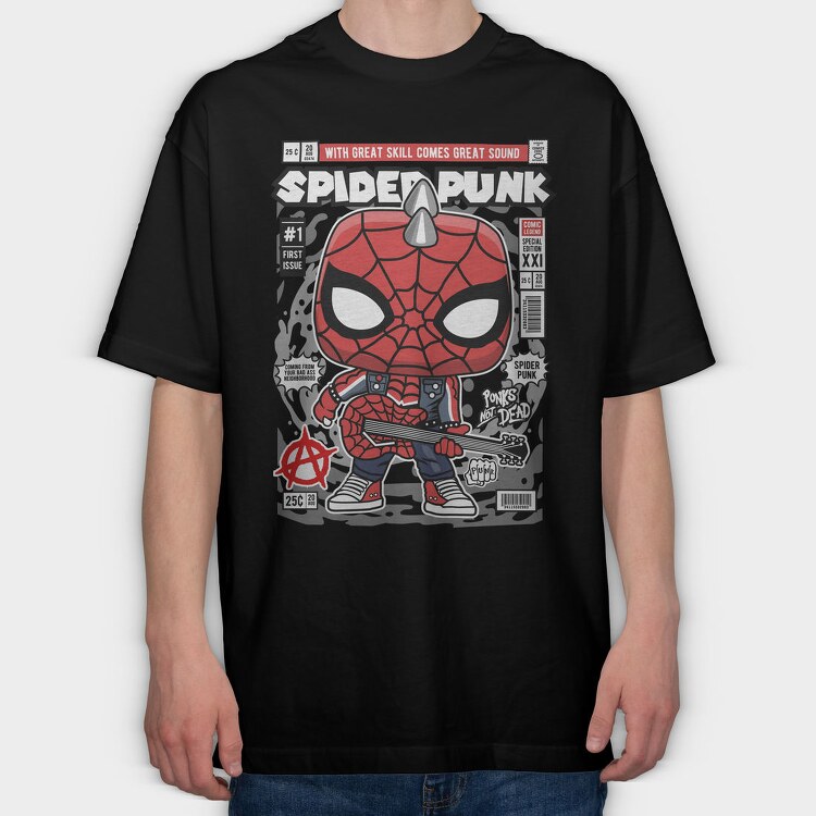 Spider Punk Revolution, Tricou Oversize Barbati (Unisex)