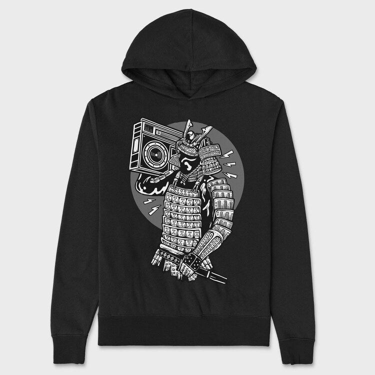 Samurai Boombox, Hanorac Oversize Barbati (Unisex)