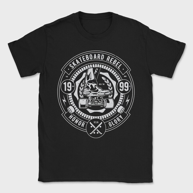 Skateboard Rebel, Tricou Barbati (Unisex)