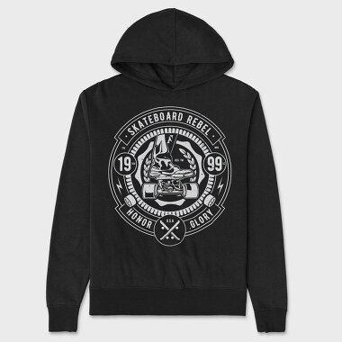 Skateboard Rebel, Hanorac Oversize Barbati (Unisex)