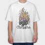 Campfire Mountain Night, Tricou Oversize Barbati (Unisex)