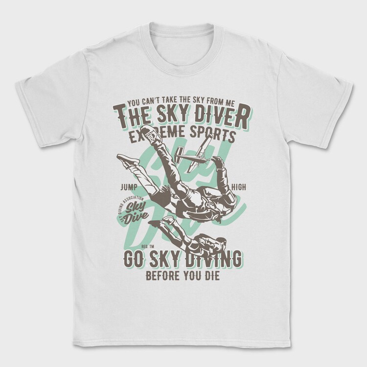 Sky Diver, Tricou Barbati (Unisex)