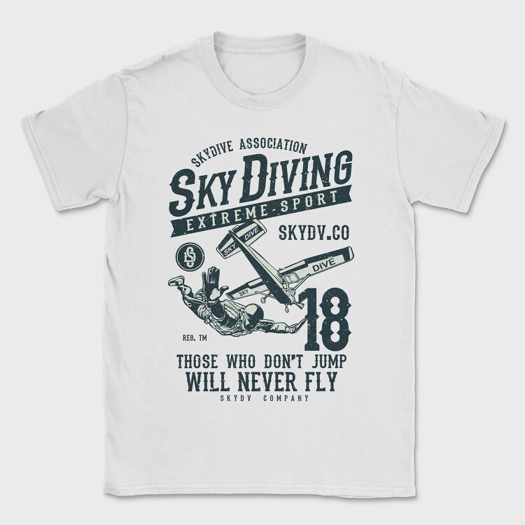 Sky Diving, Tricou Barbati (Unisex)