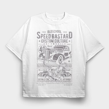 Speed Bastard, Tricou Oversize Barbati (Unisex)