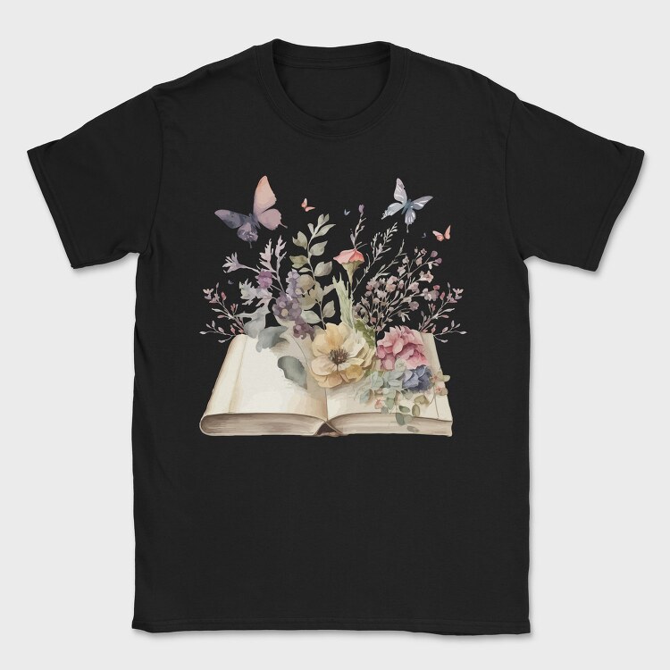 Watercolor Book Flowers, Tricou Barbati (Unisex)