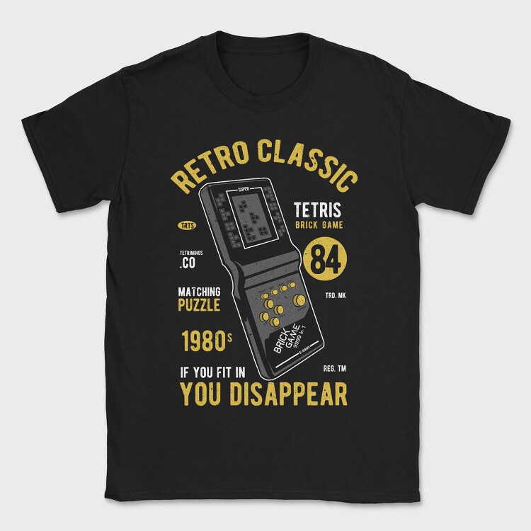 Tetris Brick Game, Tricou Barbati (Unisex)