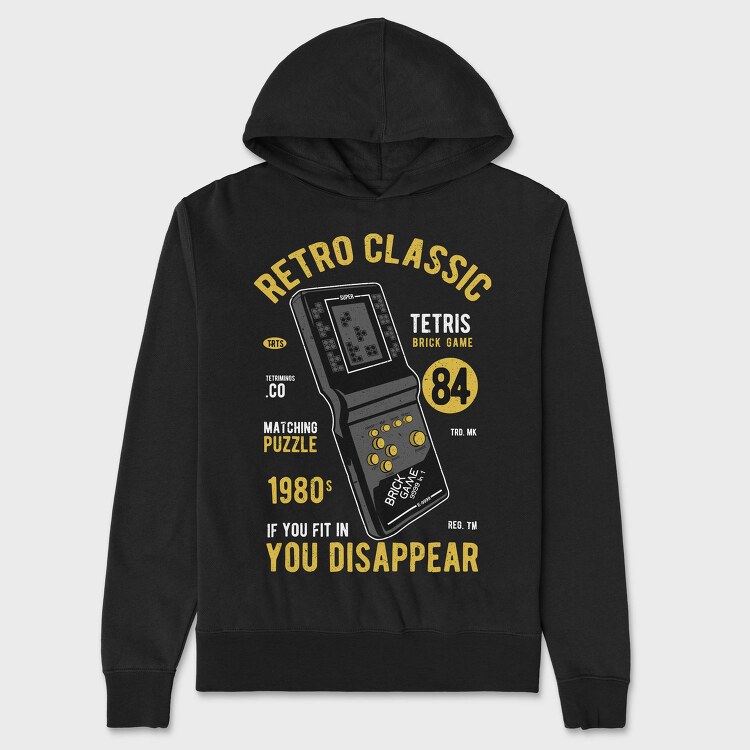 Tetris Brick Game, Hanorac Oversize Barbati (Unisex)