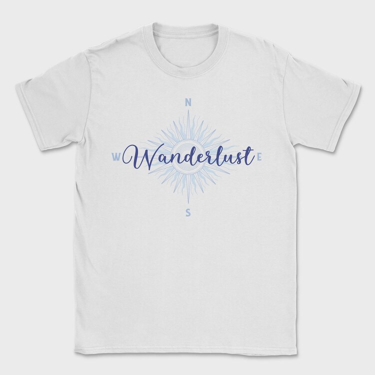 Wanderlust Blue Compass, Tricou Barbati (Unisex)