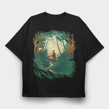 Walk Woods Dog, Tricou Oversize Barbati (Unisex)