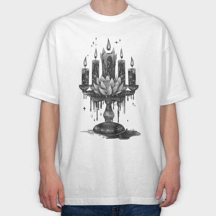 Candle Flower Sparks, Tricou Oversize Barbati (Unisex)
