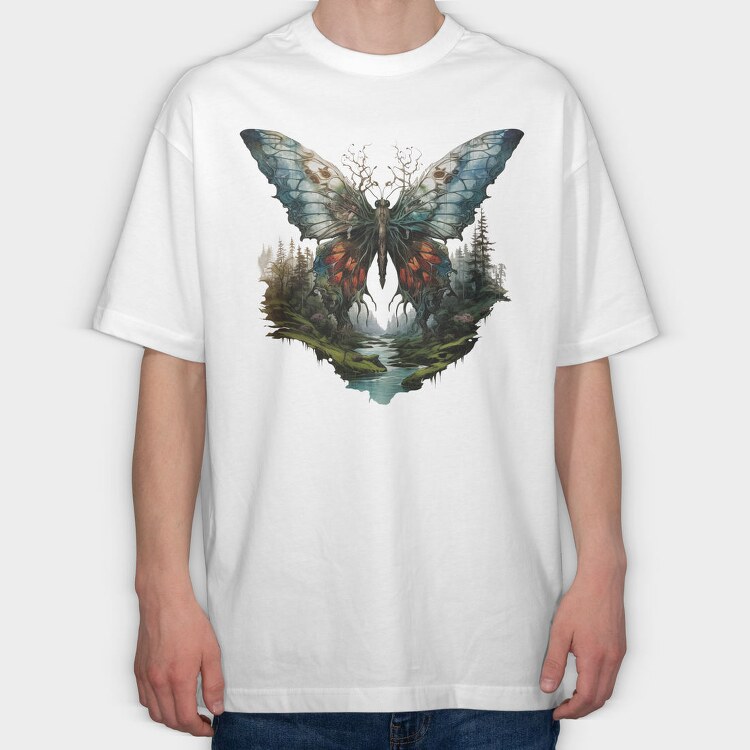 Butterfly Nature Isle, Tricou Oversize Barbati (Unisex)