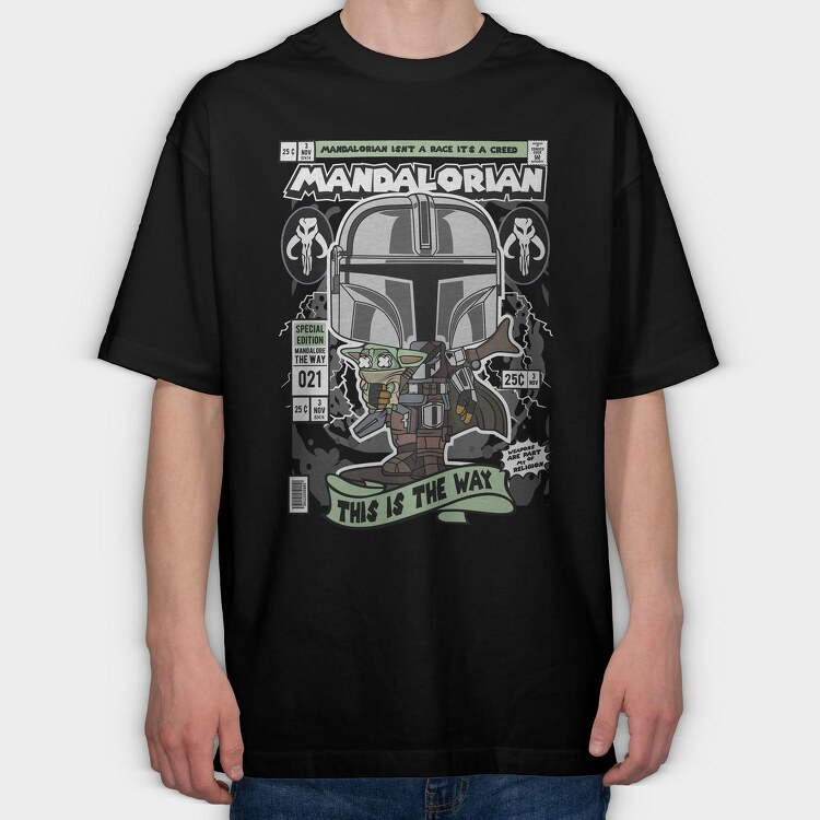 Mandalorian Way, Tricou Oversize Barbati (Unisex)