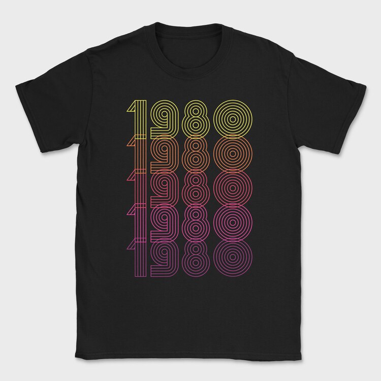 Vintage 1980, Tricou Barbati (Unisex)